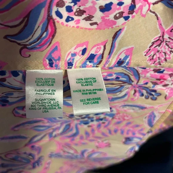 Lilly Pulitzer Pink and Tan Floral Midi Dress - Picture 3 of 4